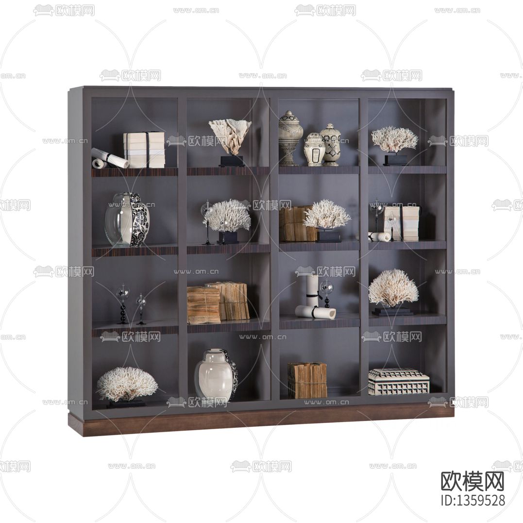 现代轻奢实木展柜下载