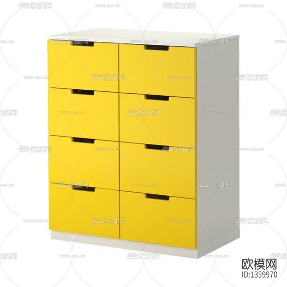 現(xiàn)代極簡實木八抽辦公柜下載