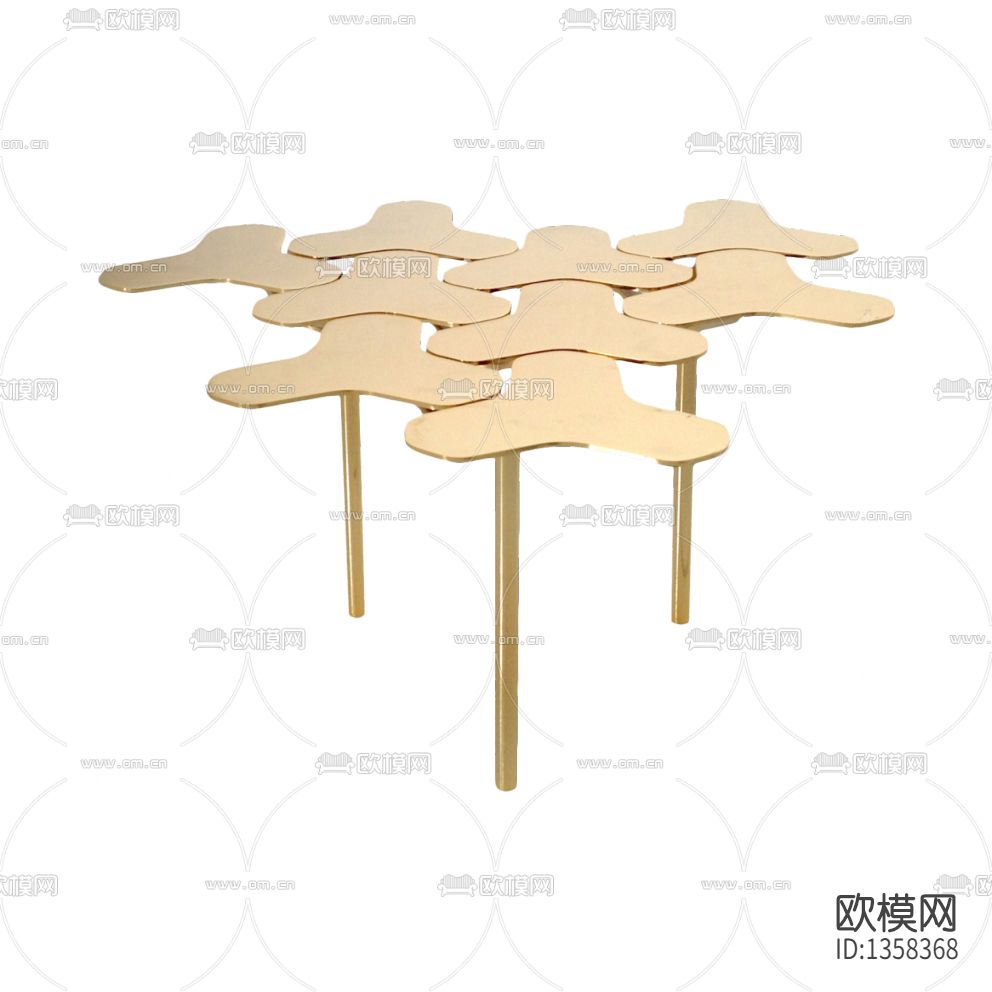 现代轻奢创意不锈钢茶几下载