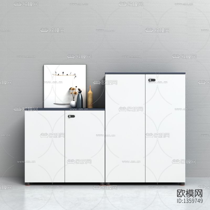 现代简约双开门密码锁办公柜