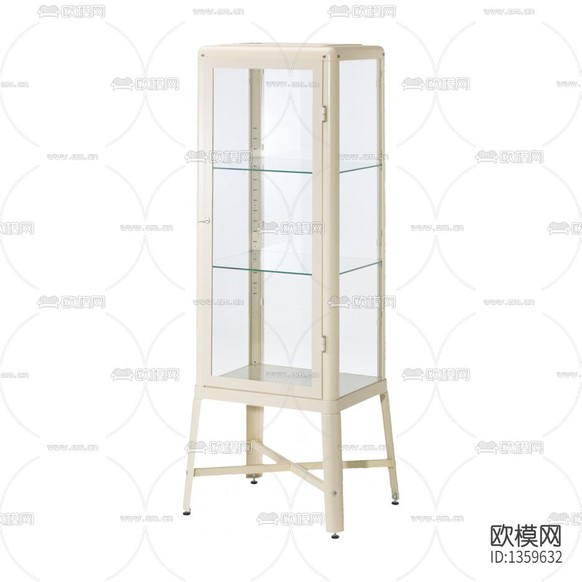 現(xiàn)代輕奢不銹鋼玻璃展柜下載(渲染圖2)