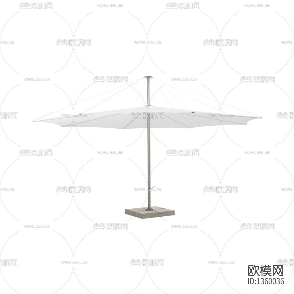 现代简约不锈钢户外遮阳伞