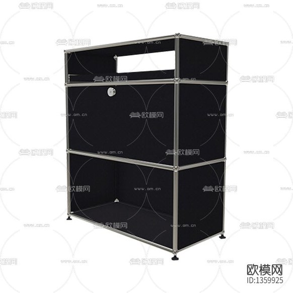 現(xiàn)代簡約實(shí)木不銹鋼辦公柜下載