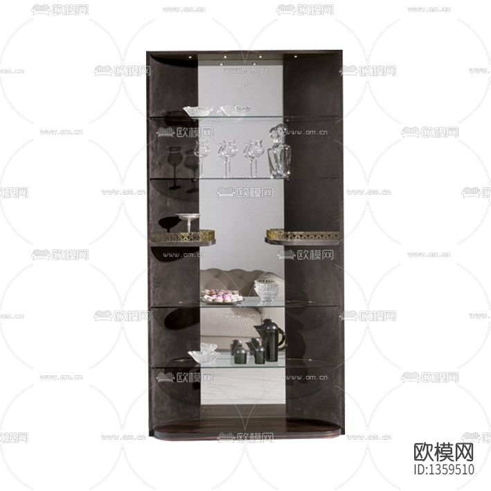 现代轻奢实木玻璃展柜下载