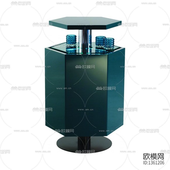 現(xiàn)代極簡實木六邊形角幾下載(渲染圖1)