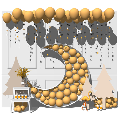  现代婚庆装饰品摆件su模型 