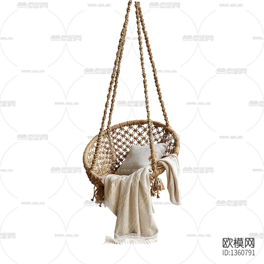 北欧简约不锈钢绳编吊篮