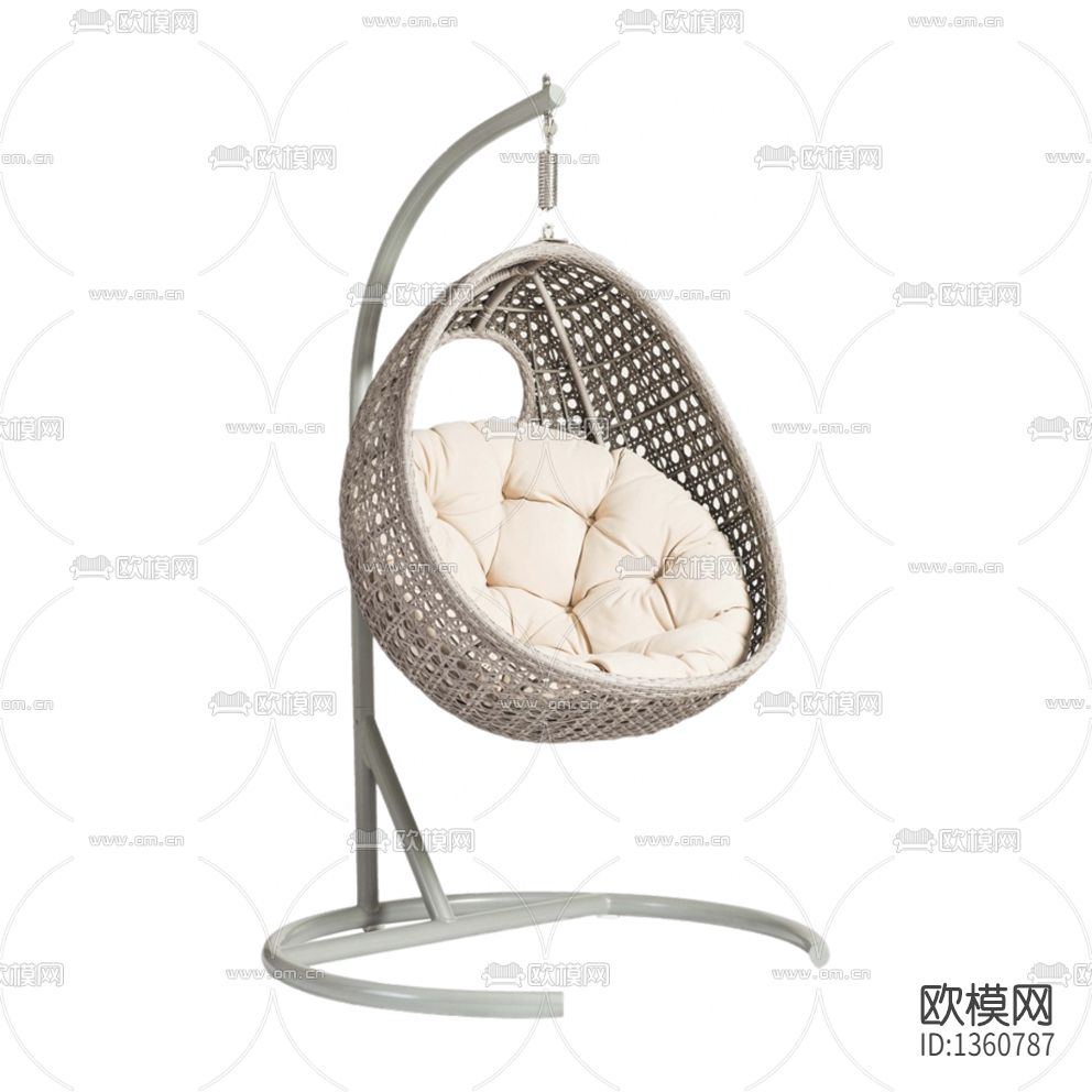 北欧简约不锈钢藤编吊篮