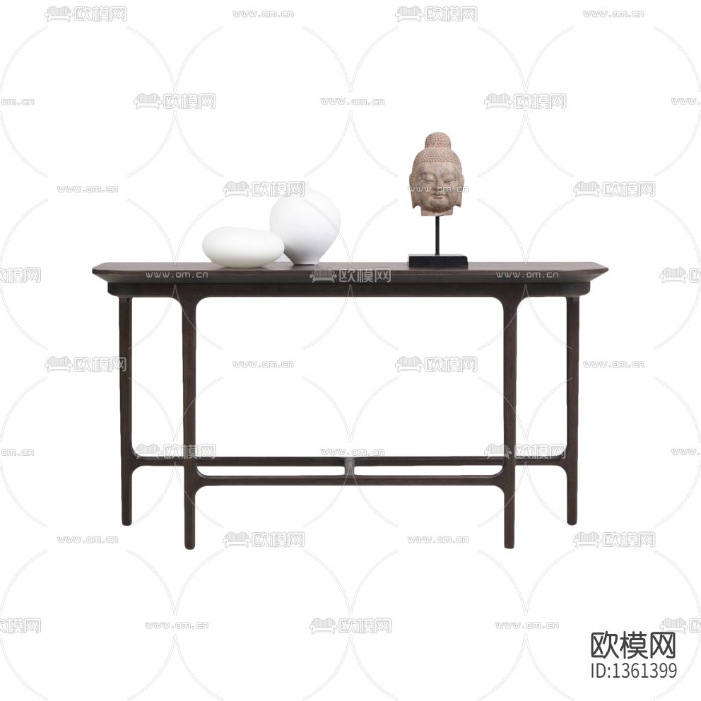新中式极简实木沙发背几
