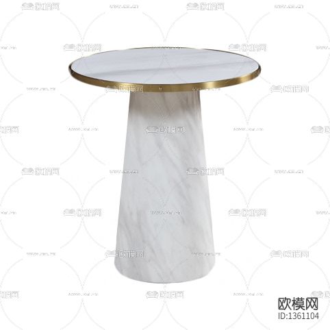 现代轻奢大理石不锈钢圆形角几
