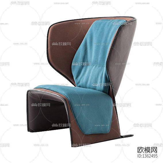 现代简约皮革布艺休闲椅下载