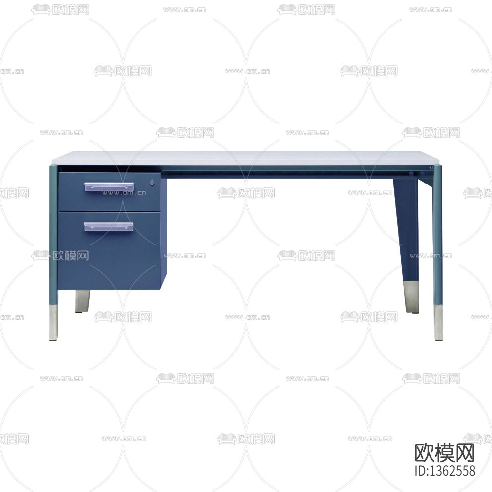 现代极简实木书桌