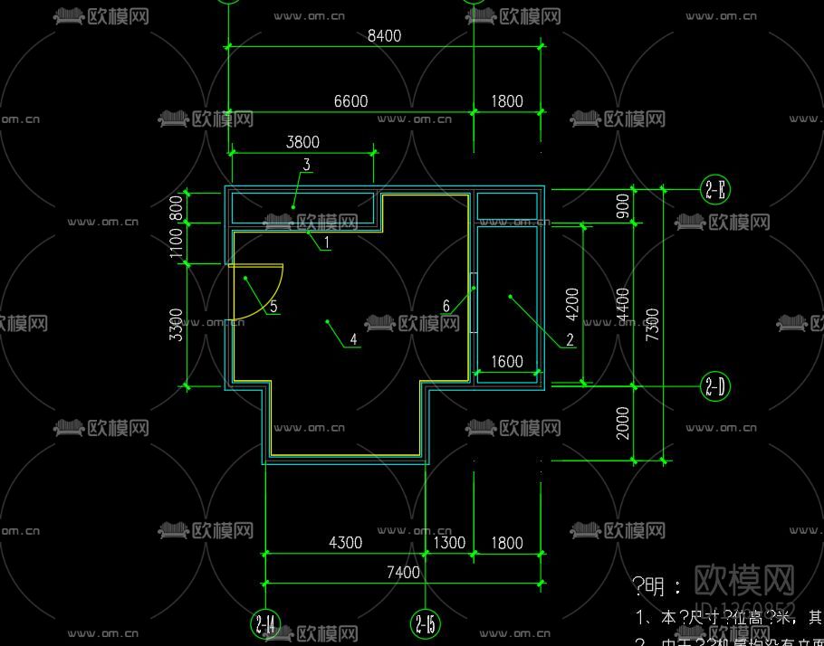发电机治理工程cad施工图下载（渲染图1）