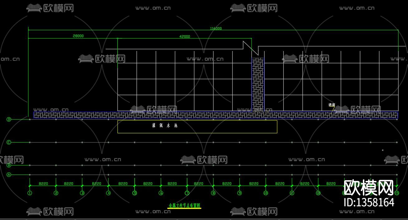 太阳能供热温室大棚cad施工图下载（渲染图5）