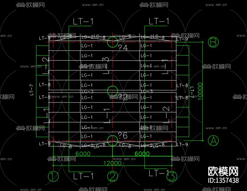 小型电站钢结构厂房cad施工图下载（渲染图9）