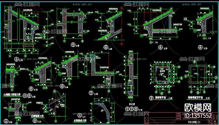 别墅cad施工图下载（渲染图4）