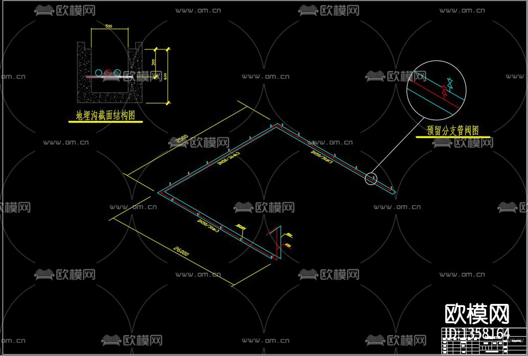 太阳能供热温室大棚cad施工图下载（渲染图10）