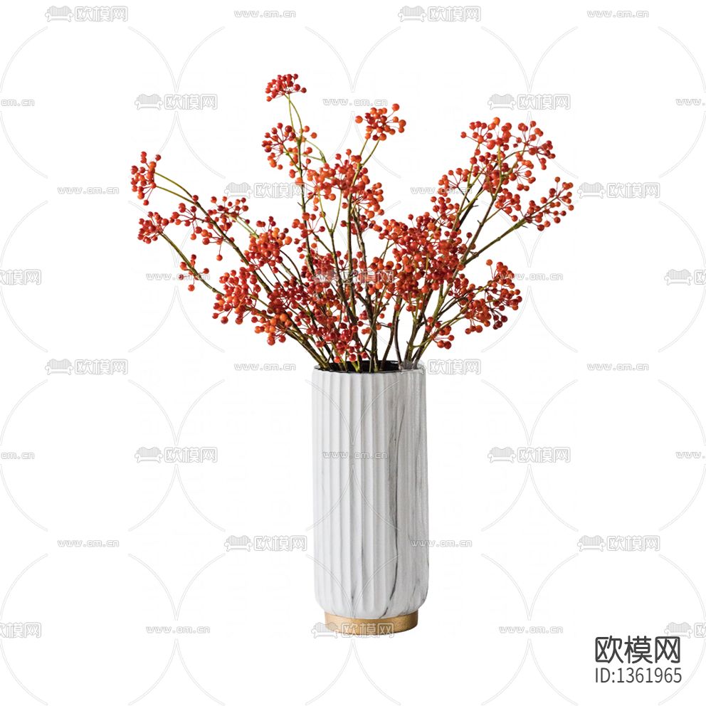 新中式轻奢大理石不锈钢花瓶摆放花艺下载