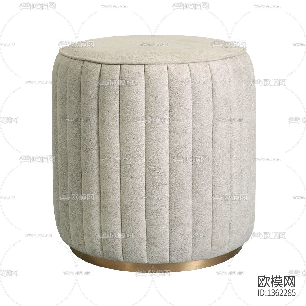 现代轻奢皮革不锈钢沙发凳