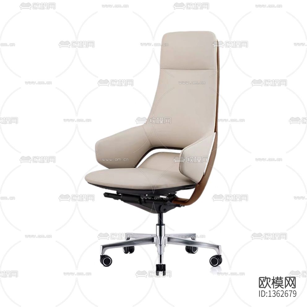 现代简约皮革不锈钢办公椅