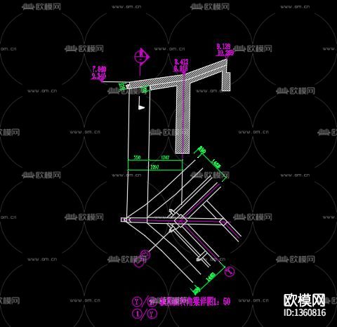古建檐口cad施工图下载（渲染图2）