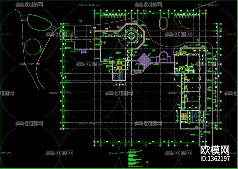 欧式会所cad施工图下载（渲染图4）