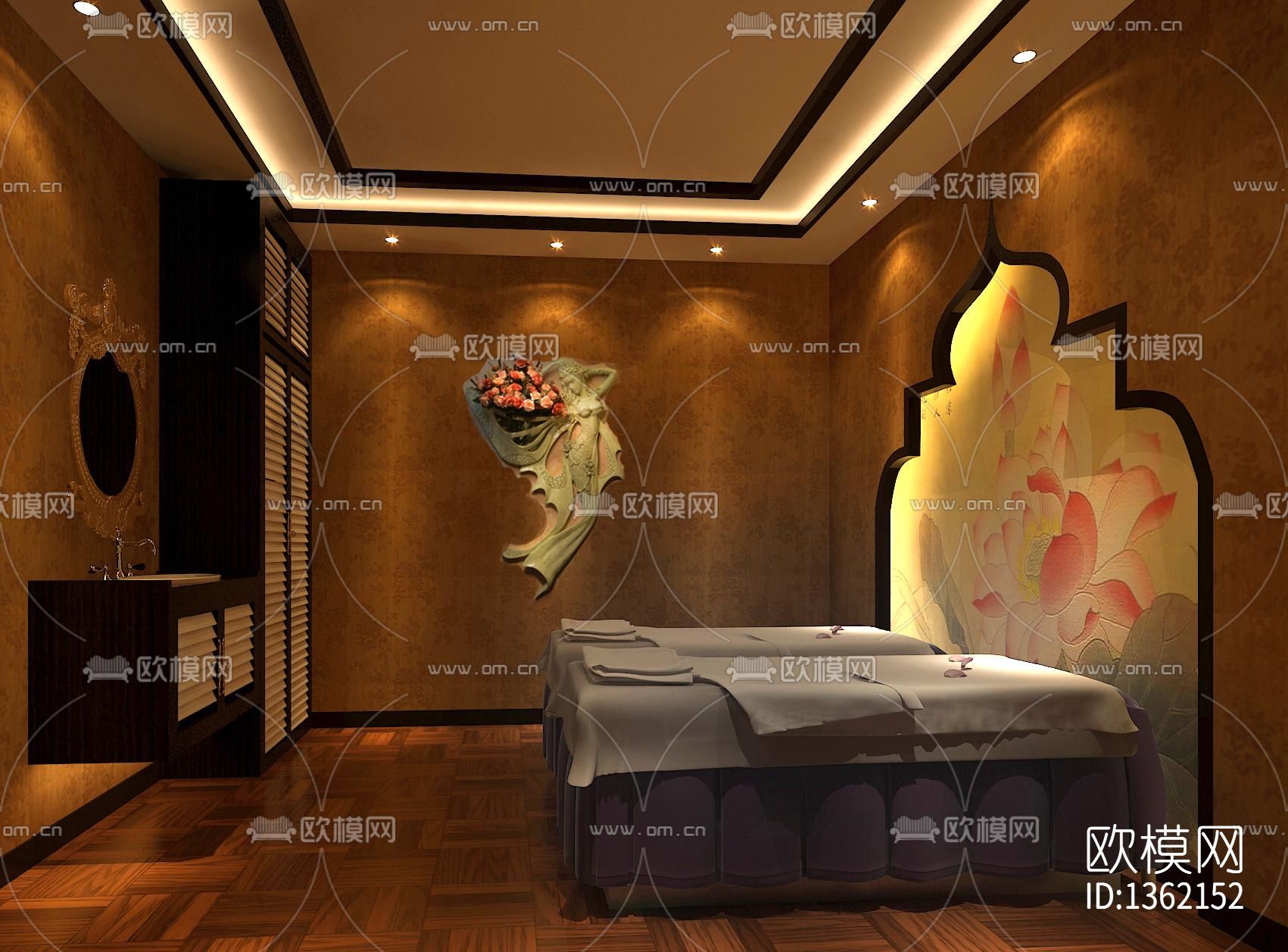 泰式洗浴会所cad施工图下载（渲染图10）