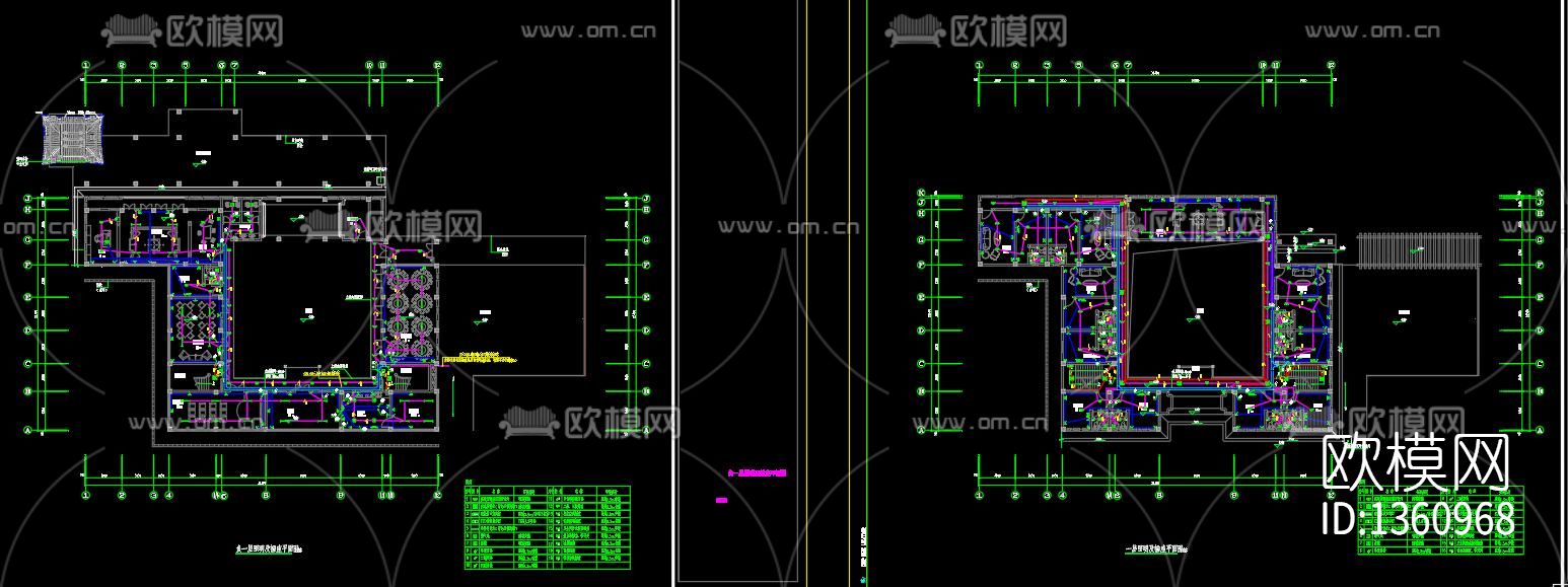 四合院cad图纸下载（渲染图1）