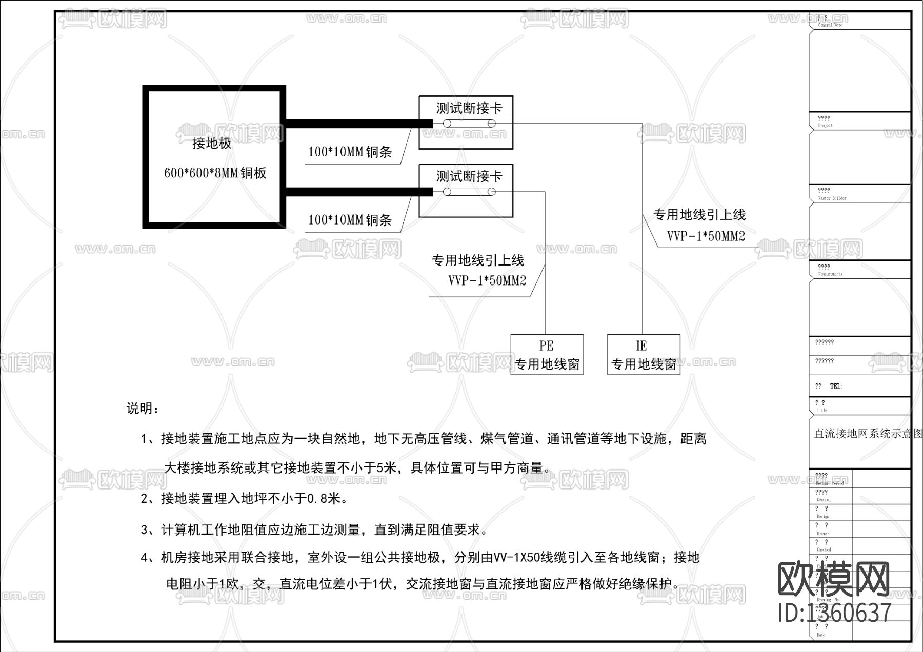 机房整套cad施工图