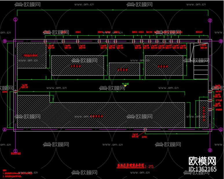 温泉游泳池cad施工图下载（渲染图4）
