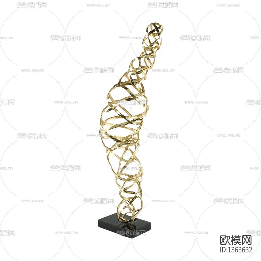 中式铜艺龙卷风雕塑下载