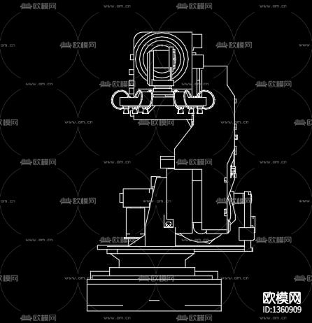 机械手臂cad图库下载（渲染图2）