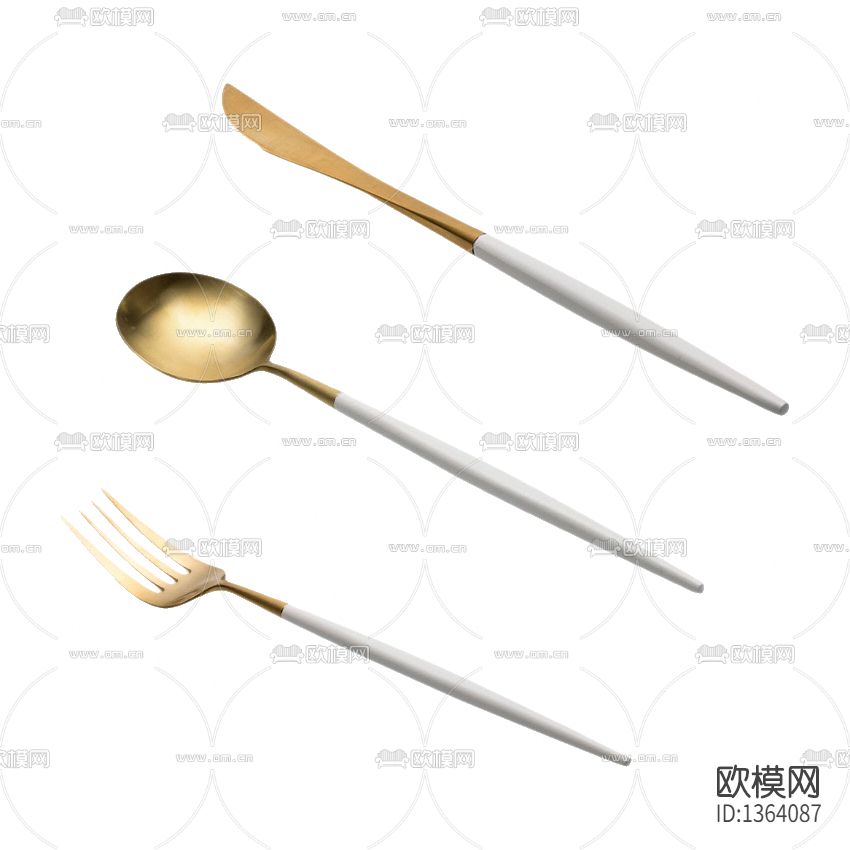 北欧简约黄铜餐具