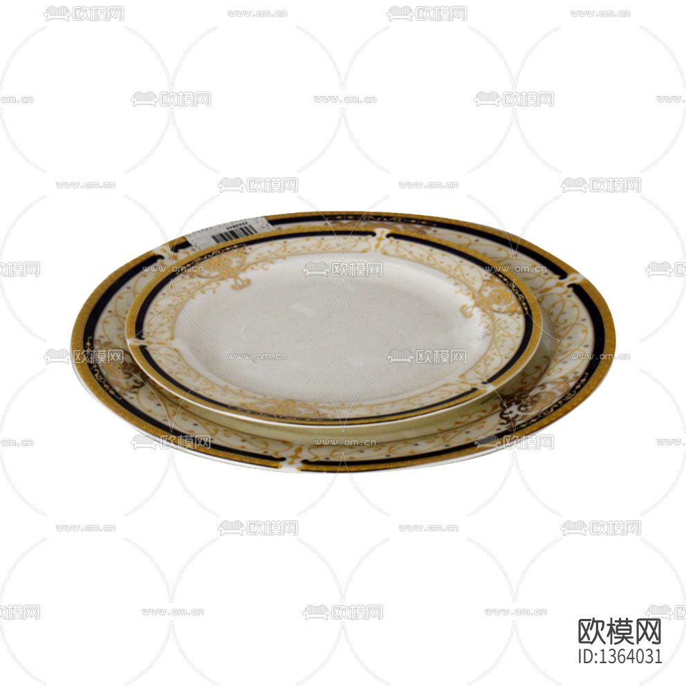 欧式复古陶瓷印花餐盘下载