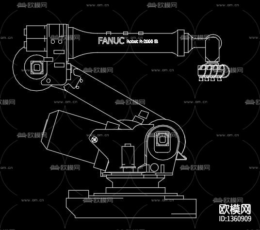 机械手臂cad图库下载（渲染图7）