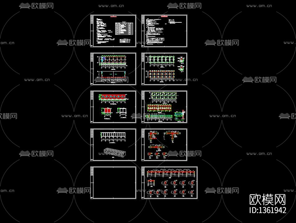 单层砖混cad施工图下载（渲染图8）