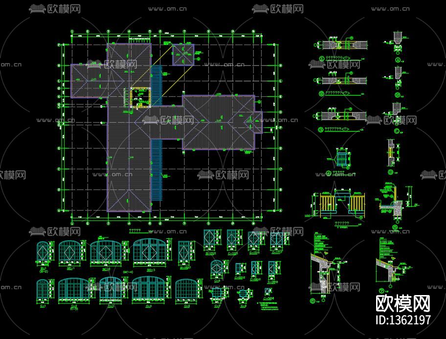 欧式会所cad施工图下载（渲染图7）
