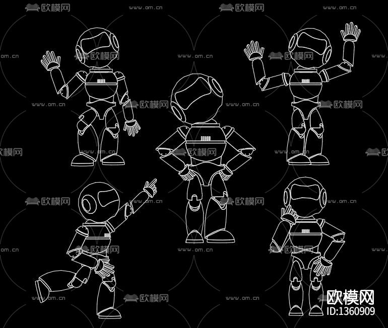 机械手臂cad图库下载（渲染图8）