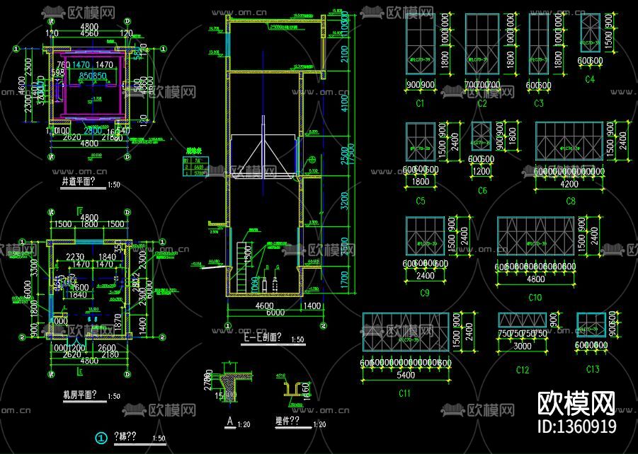 砖混结构厂房建筑cad施工图下载（渲染图7）
