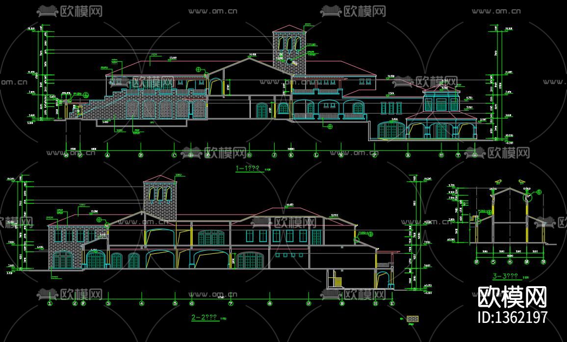欧式会所cad施工图下载（渲染图6）