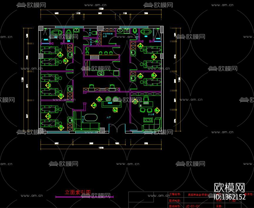 泰式洗浴会所cad施工图下载（渲染图1）