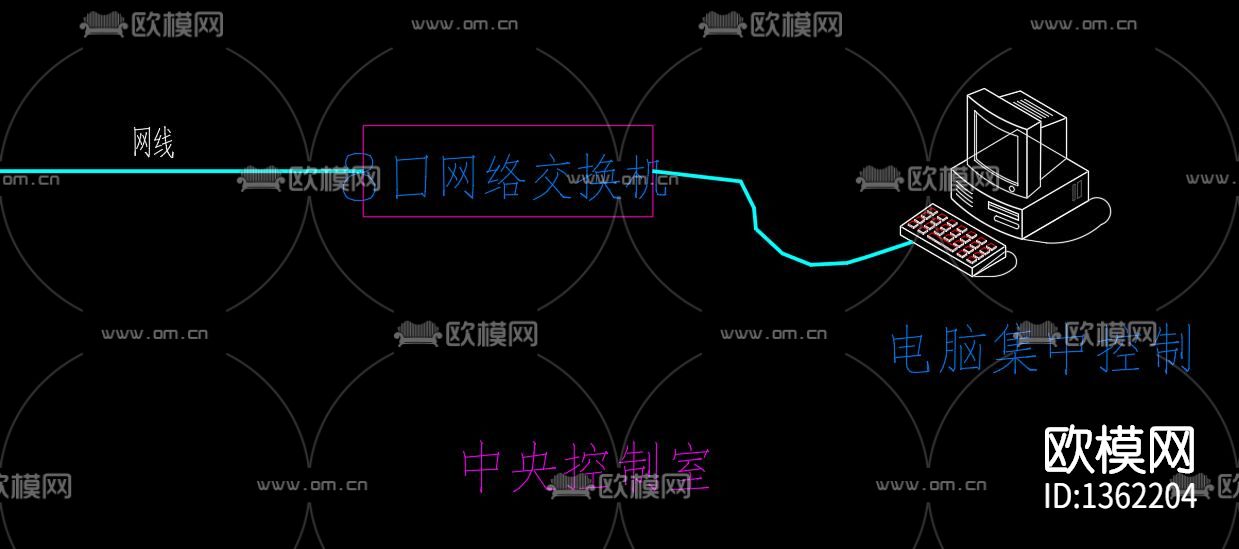智能家居系统cad布线图