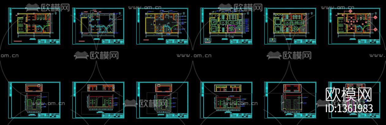 洗浴中心装修设计cad施工图下载（渲染图7）