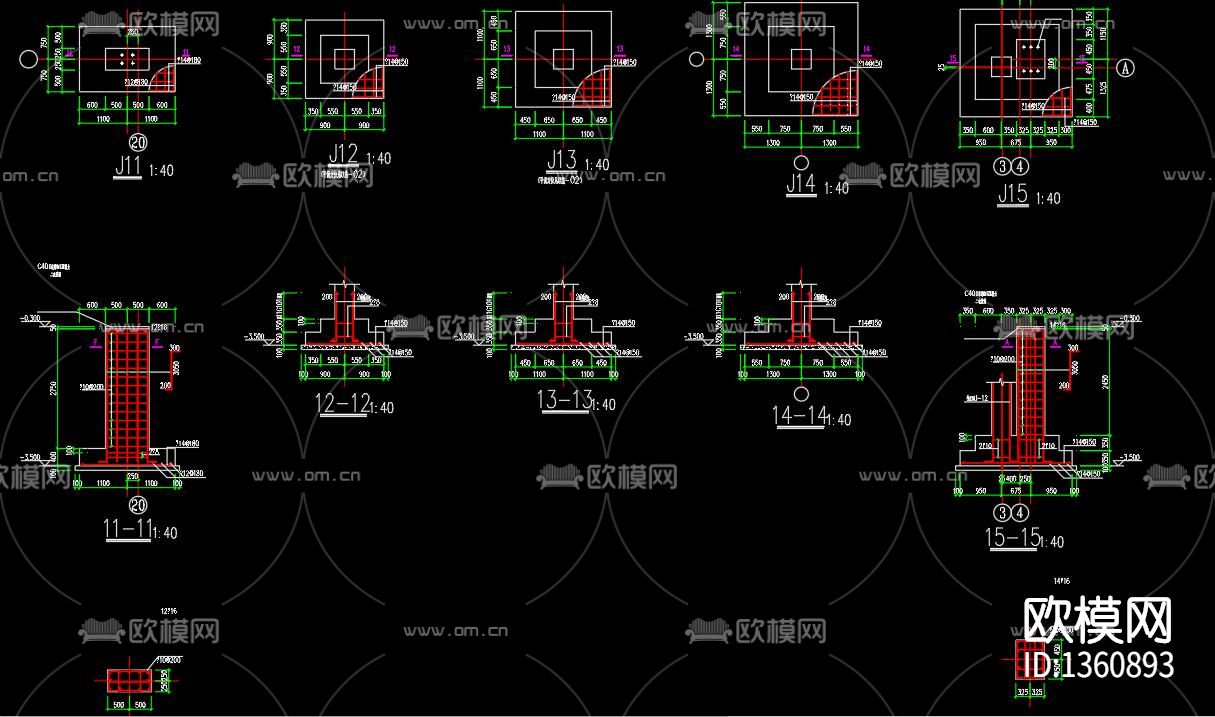 重钢厂房结构cad施工图下载（渲染图3）