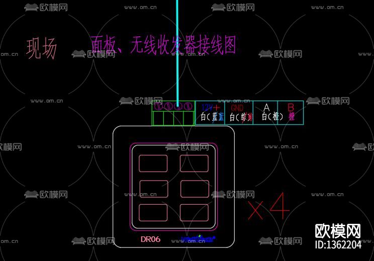 智能家居系统cad布线图