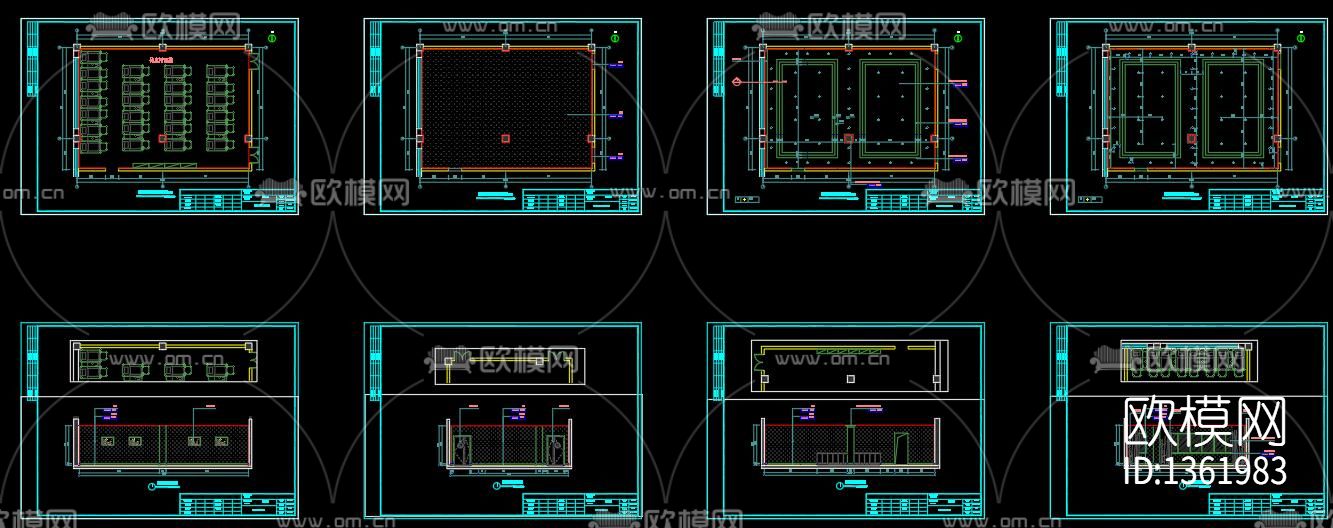 洗浴中心装修设计cad施工图下载（渲染图3）