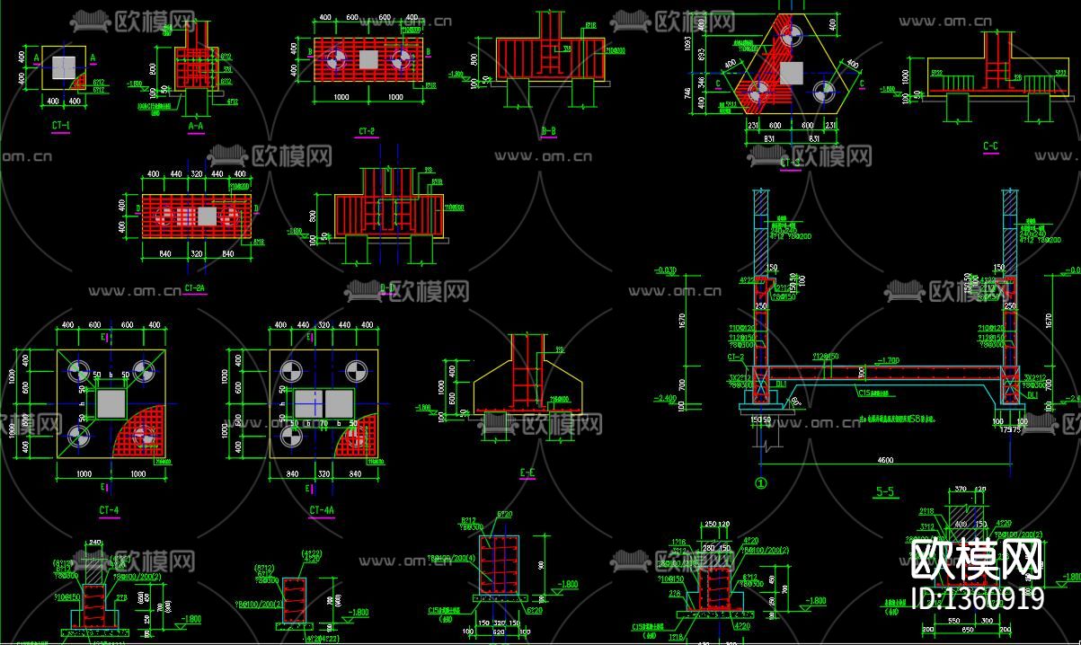 砖混结构厂房建筑cad施工图下载（渲染图1）
