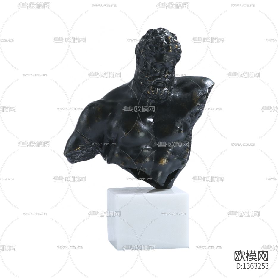 北欧简约金属人物雕塑下载