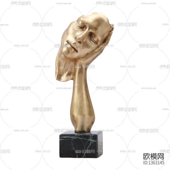 简欧轻奢石膏抽象人物雕塑下载
