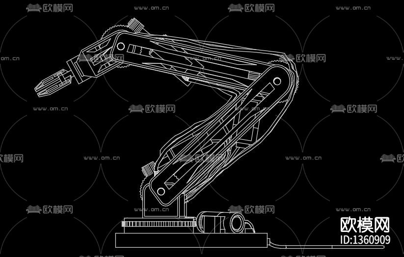 机械手臂cad图库下载（渲染图4）